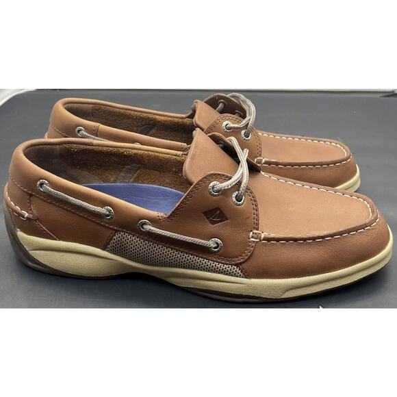 Sperry Top-Sider Intrepid 2 Eye Brown Leather Boat Shoes Mens 10 Fast Shipping main image 6
